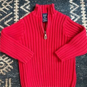 Vintage Toddler GAP Red Ribbed Sweater